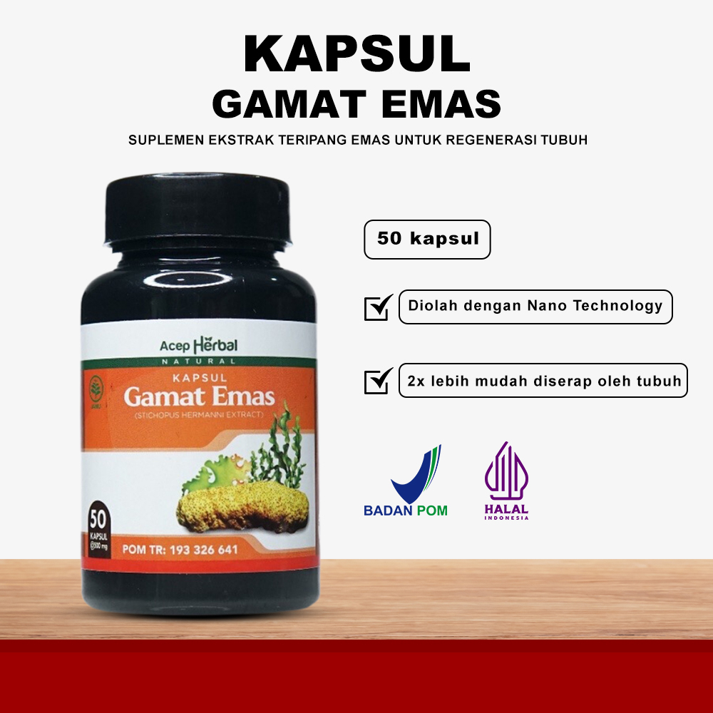 Jual Kapsul Gamat Emas Ekstrak Teripang Bahan 100 Herbal Alami With