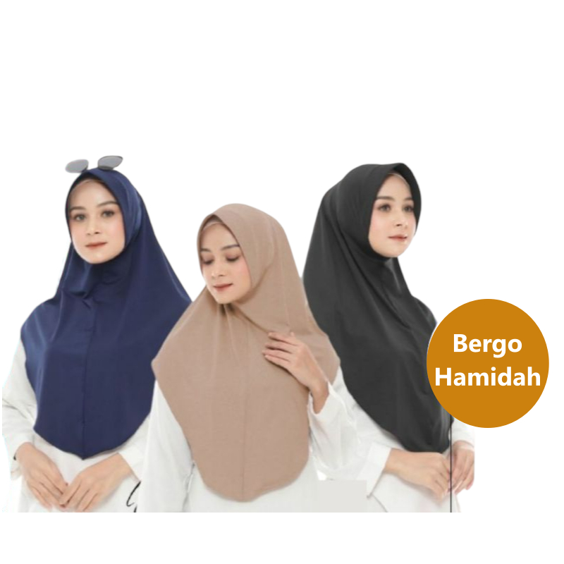 Jual Alimama Bergo Hamidah Jilbab Instant Jersey Sport Instan Hijab