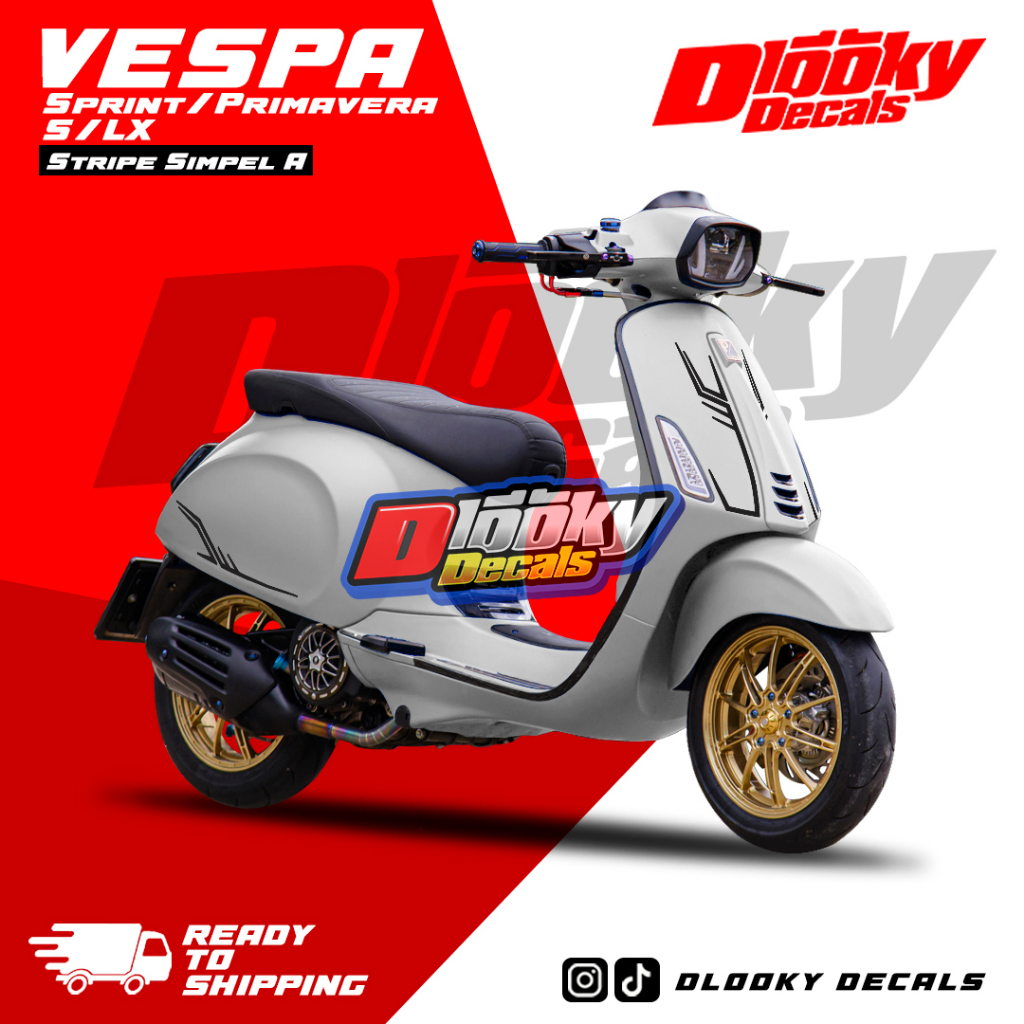 Jual Stiker Striping Cutting Vespa Sprint Primavera S Lx Tipe Simpel A