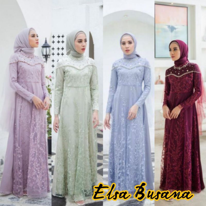 Jual Gamis Terlaris Brukat Gamis Namira Mewah Baju Fashion Muslim