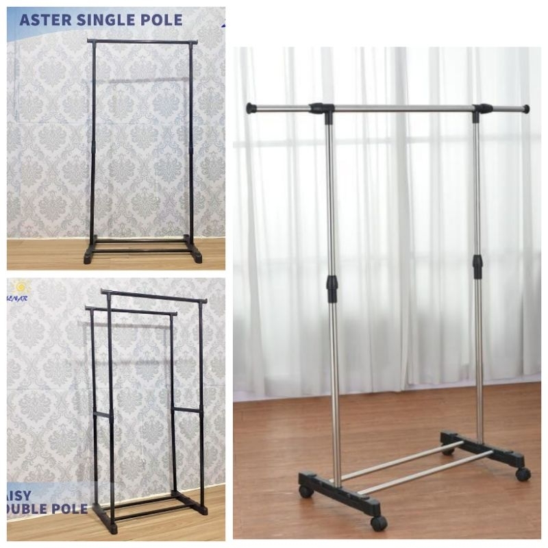 Jual A Hanger Baju Gantungan Baju Berdiri Single Stand Hanger Aster