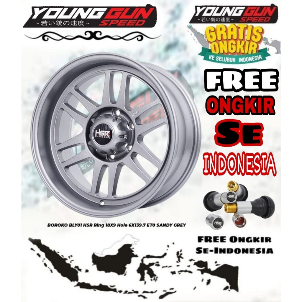 Jual Velg Mobil Racing Ring 18 HSR BOROKO BLY01 Velg R18 Fortuner Vrz