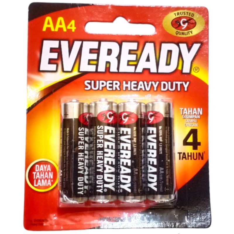 Jual Baterai Eveready Hitam AA AAA 1 Pak Isi 4 Pcs Batre Shopee Indonesia