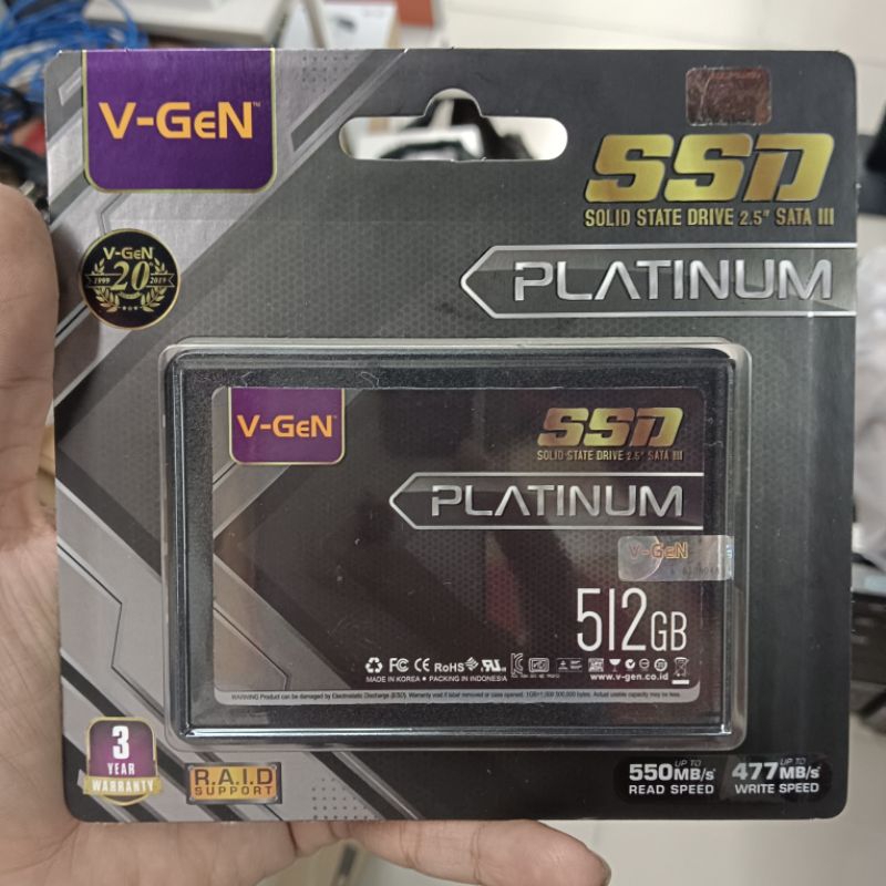 Jual SSD Sata III 2 5 V Gen Platinum Original Segel Baru 512GB Garansi