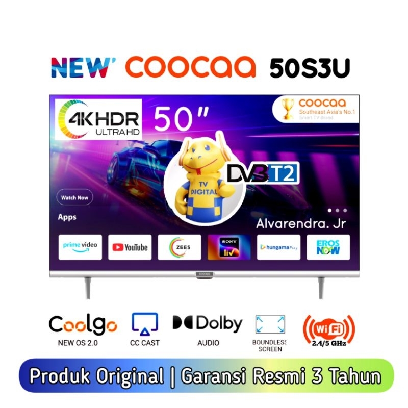 Jual Coocaa Inch Smart Tv K Hdr Uhd Digital Tv Wifi Garansi Resmi