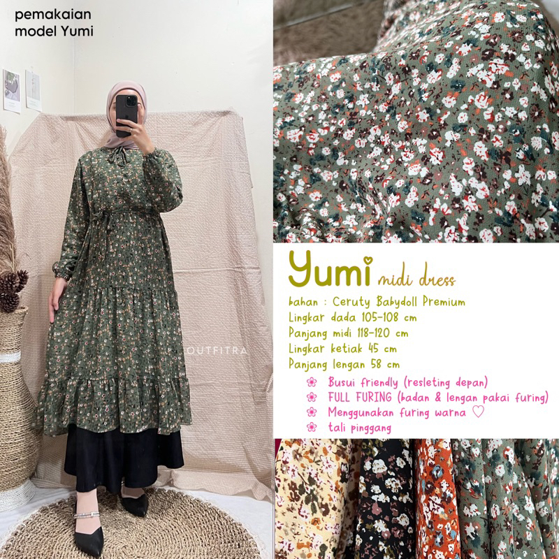 Jual FLORAL TUNIK MIDI DRESS Tunik Ceruty Long Tunik Shakila Motif