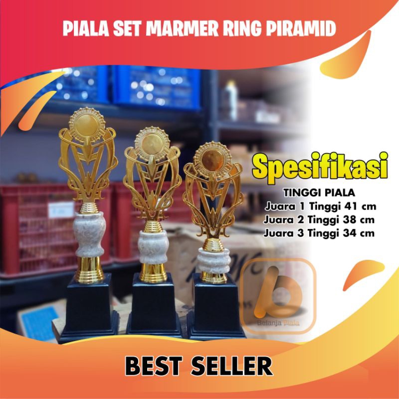 Jual Piala Marmer Ring Piramid Set Shopee Indonesia