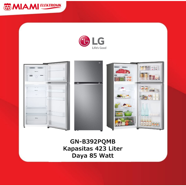 Jual LG GN B392PQMB GNB392PQMB Kulkas 2 Pintu 423L Smart Inverter