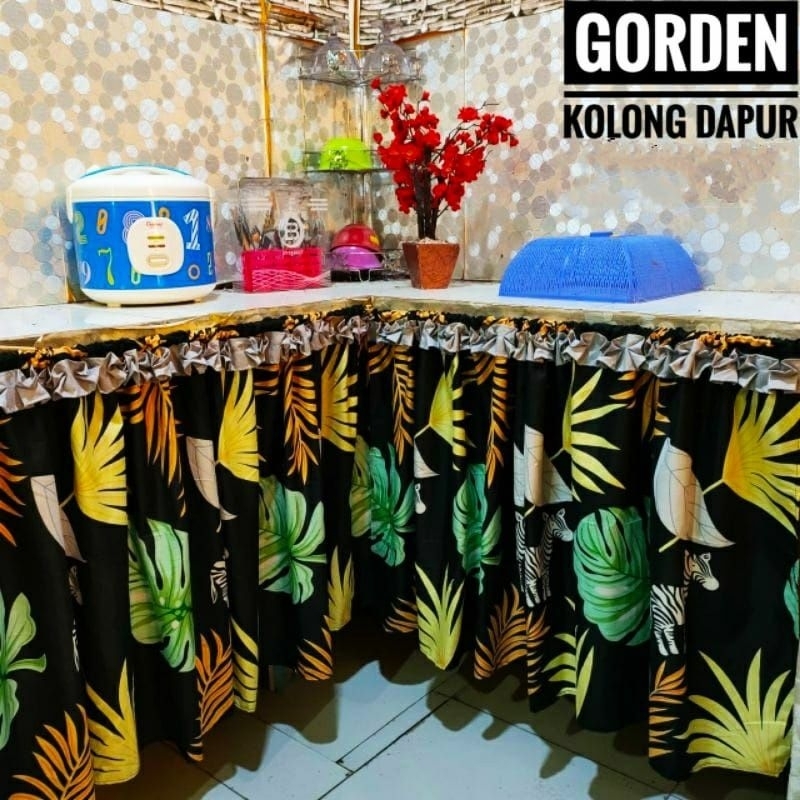 Jual Hordeng Gorden Kolong Dapur Bonus Tali Hordeng Minimalis