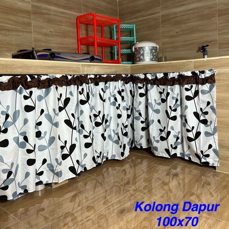 Jual Hordeng Gorden Kolong Dapur Bonus Tali Hordeng Minimalis