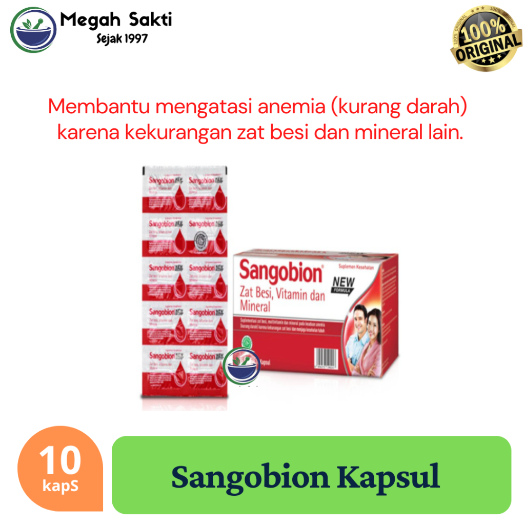 Jual Megah Sakti Sangobion Suplemen Vitamin Penambah Darah Dan Zat