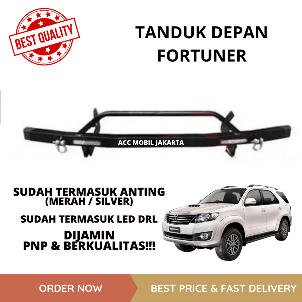 Jual Tanduk Depan Mini Fortuner Besi Pengaman Bumper Depan Fortuner