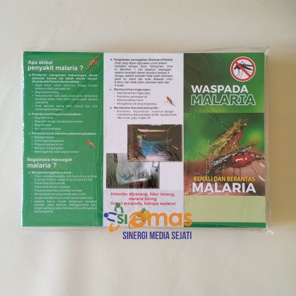 Jual Leaflet Malaria Leaflet Kesehatan Brosur Malaria Leaflet