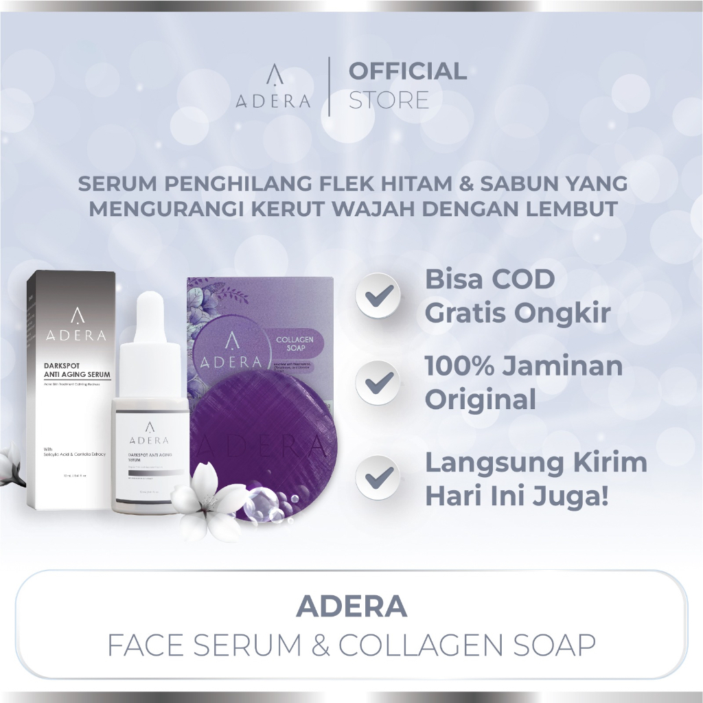 Jual Paket Adera Darkspot Serum Wajah Glowing Putih Bersih Bebas