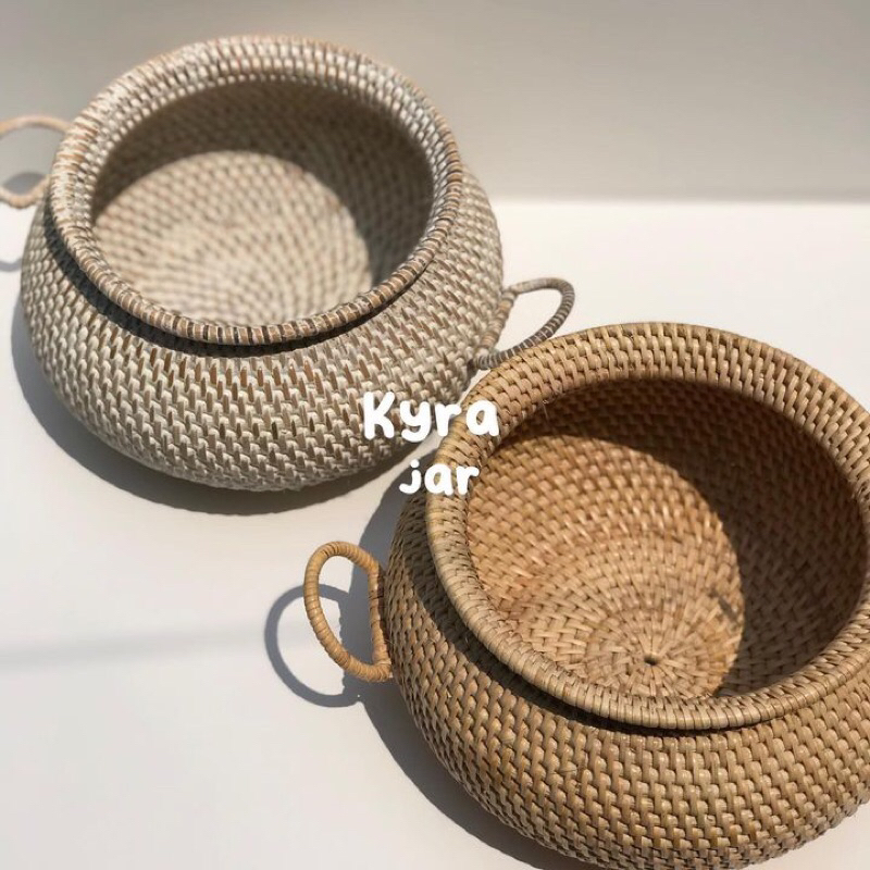 Jual Lombok Authentic Kyra Jar Vas Bunga Anyaman Rotan Lombok