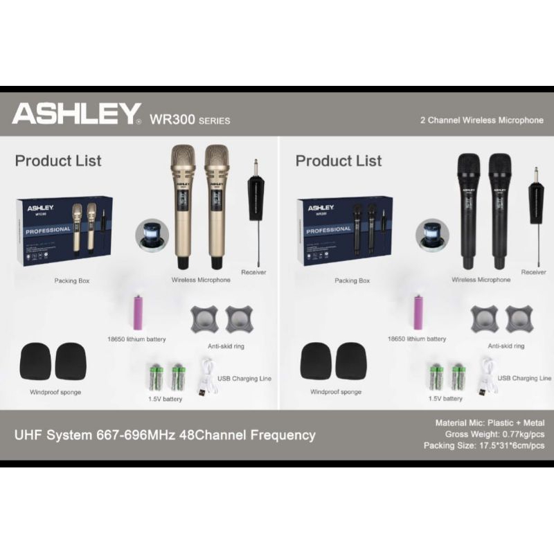 Jual Mic Wireless Ashley Wr Ashley D Ashley Voice Ashley