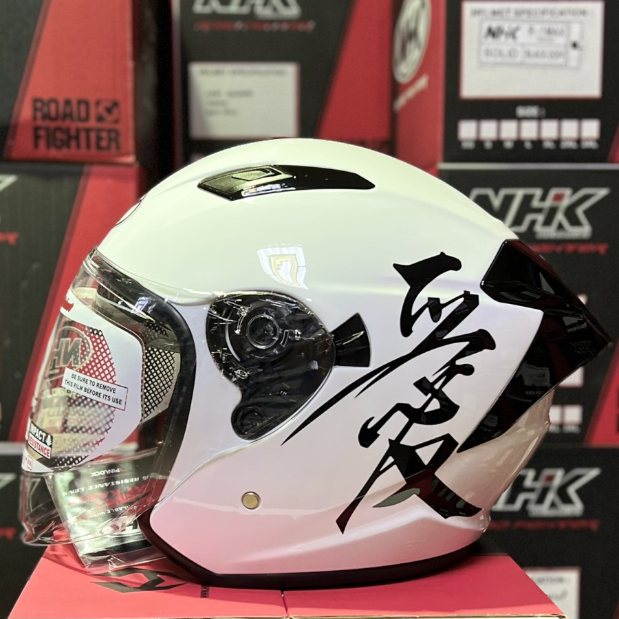 Jual Helm Nhk R Max Kanji Half Face Double Visor Helem Motor Sni