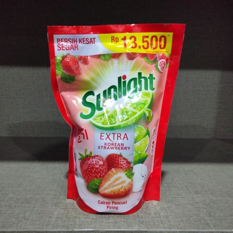 Jual Sunlight Sabun Cuci Piring Cair Korean Strawberry Pouch 560 Ml