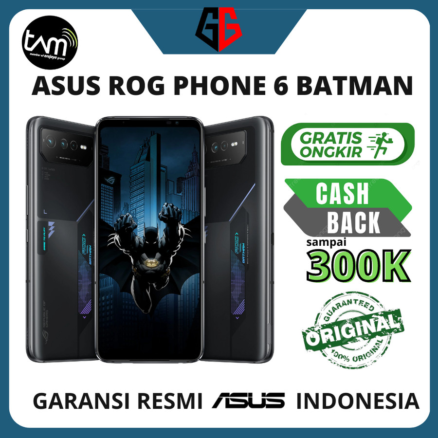 Jual ASUS ROG PHONE 6 BATMAN EDITION 12 256GB GARANSI RESMI TAM