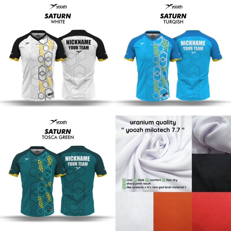 Jual JERSEY YOOZH SATURN FULL PRINTING CUSTOM SUBLIM Shopee Indonesia