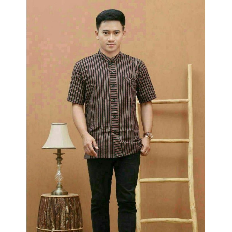 Jual Baju Adat Kemeja Lurik M L Xl Xxl Baju Adat Jawa Baju Tradisional