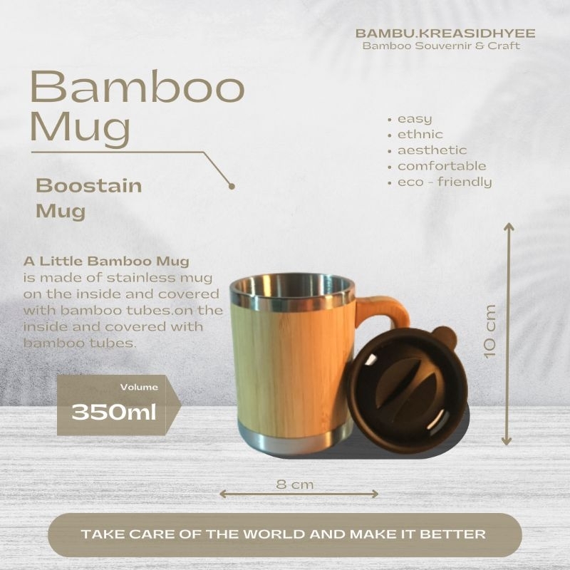 Jual Mug Gelas Bambu Custom Grafir Ml Shopee Indonesia