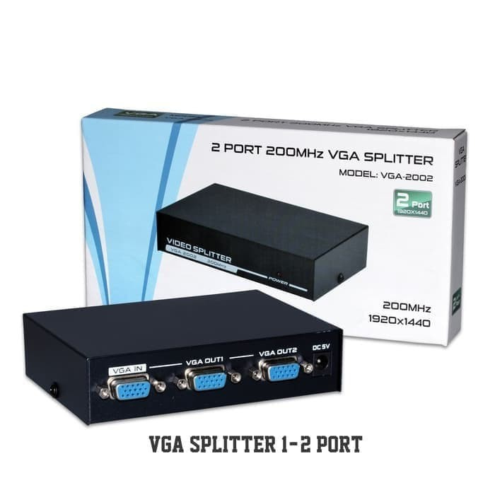 Jual VGA Splitter 2port 4 Port Kabel VGA Spliter Cabang Male To 2