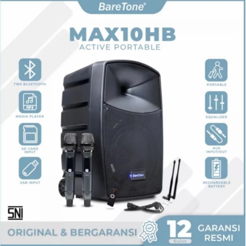 Jual SPEAKER PORTABLE BARETONE MAX 10 HB Shopee Indonesia