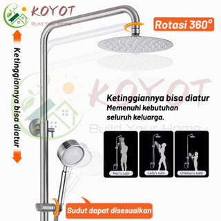 Jual KOYOT Shower Kamar Mandi Full Set Sumber Tunggal 304 Stainless