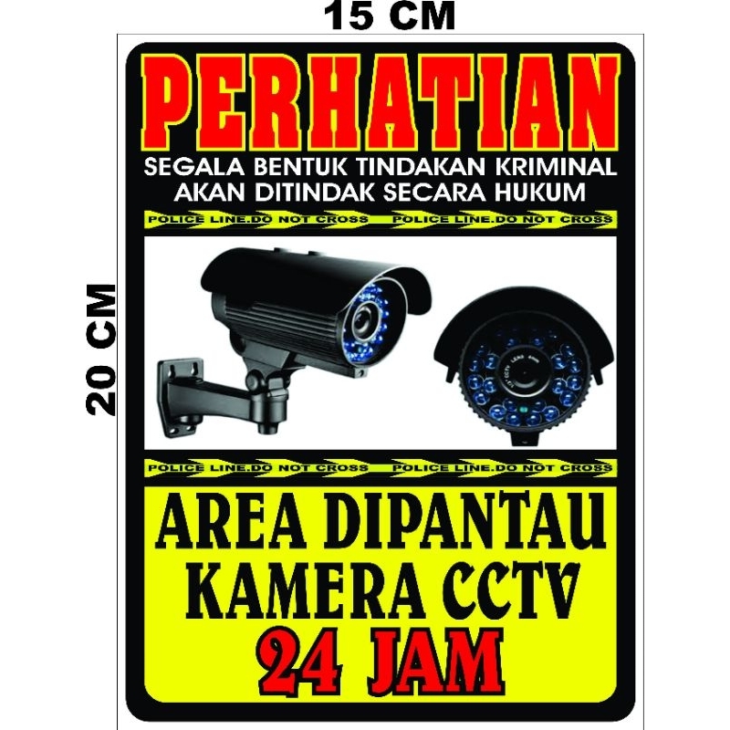 Jual Sticker Vinil Area Di Pantau Cctv Vinil Harga Murah Shopee