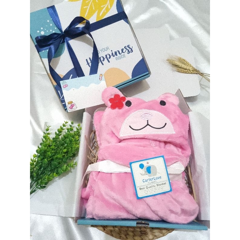 Jual Hampers Bayi Selimut Handuk Karakter Topi Boneka Kado Baby New