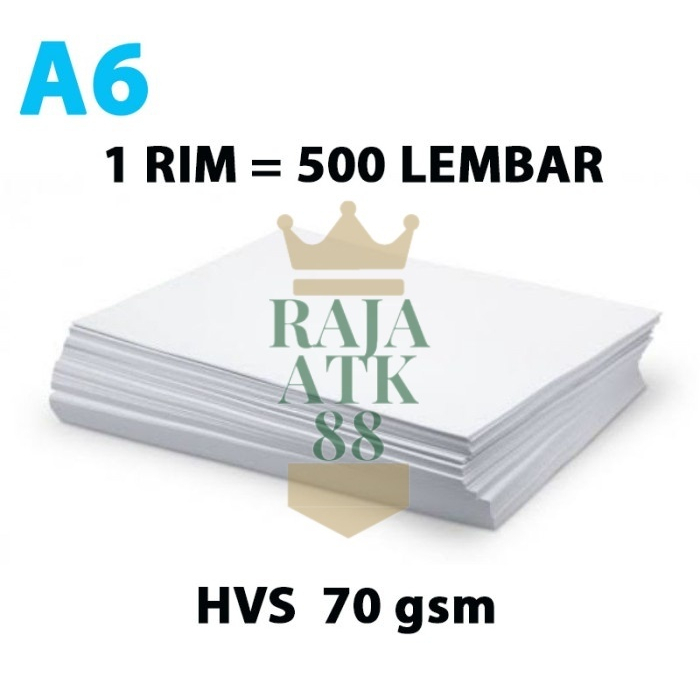 Jual Kertas HVS 70 GSM Ukuran A6 Kertas Resi A6 1 RIM Isi 500