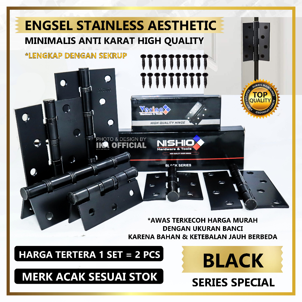 Jual Engsel Pintu Rumah Hitam Doff Inci Inci Inci Door Hinges