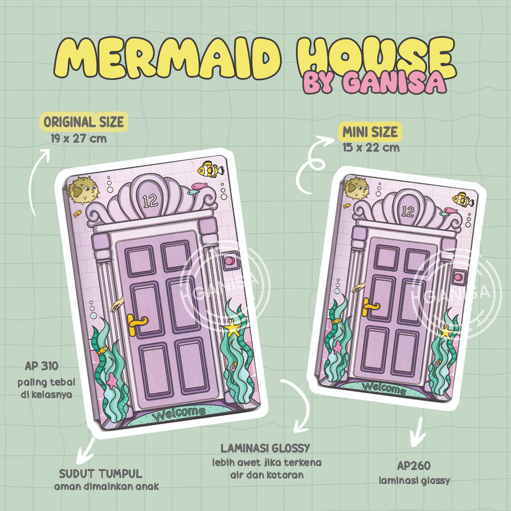 Jual Mainan Edukasi Paper Doll Viral Bongkar Pasang Mermaid Series