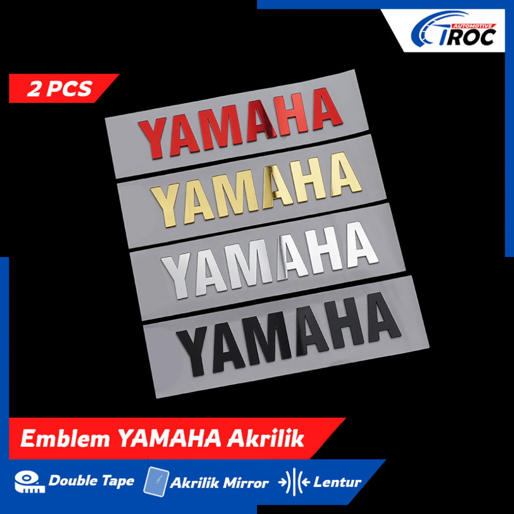 Jual Emblem Timbul 3D Yamaha Akrilik Tulisan Yamaha Timbul Stiker