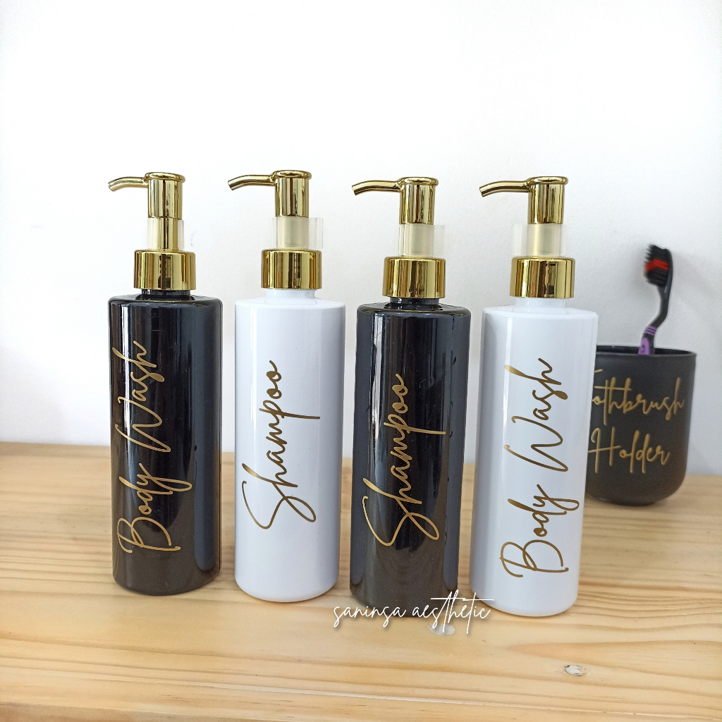 Jual Botol Sabun Cair 250ml Pump Gold Luxury Shopee Indonesia