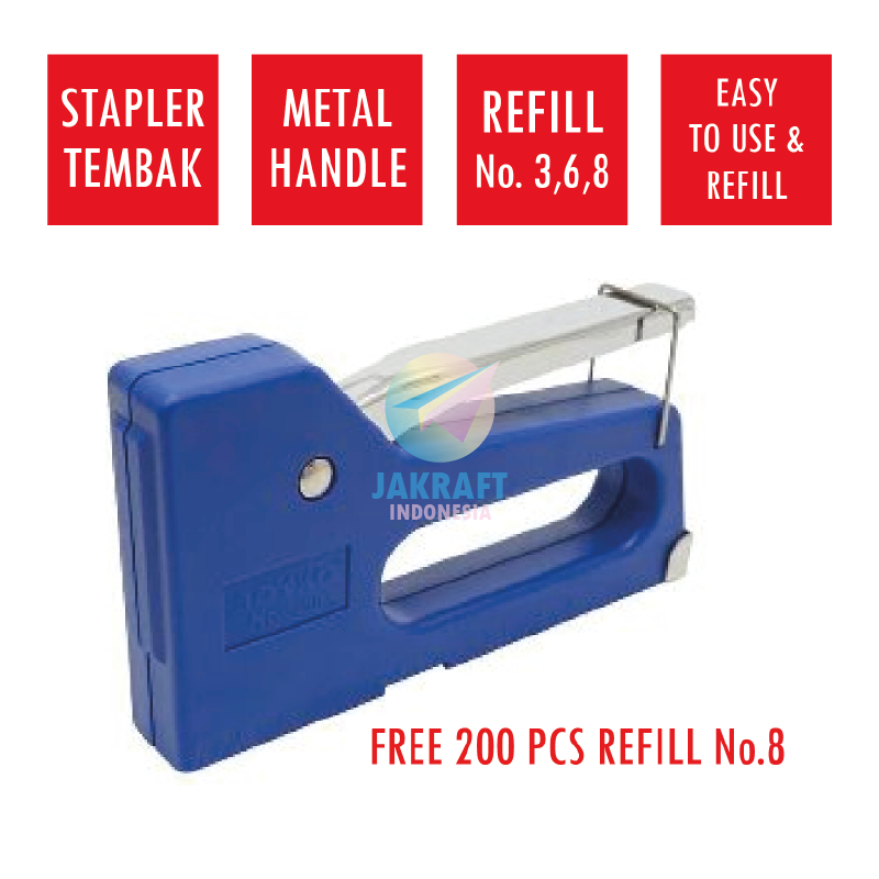 Jual 1 Set Gun Tacker Stapler Hekter Tembak JOYKO GT 700 Bonus