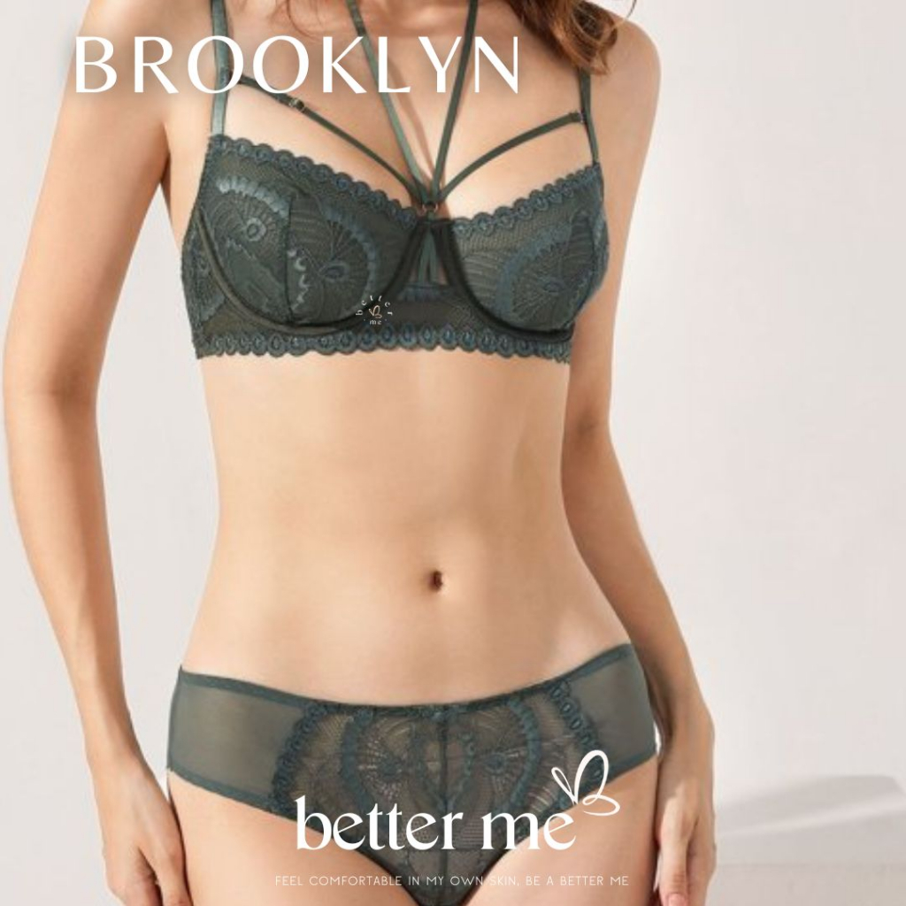 Jual Brooklyn Lingerie Lace Brukat Set Bh Bra Celana Dalam Softwire Bra