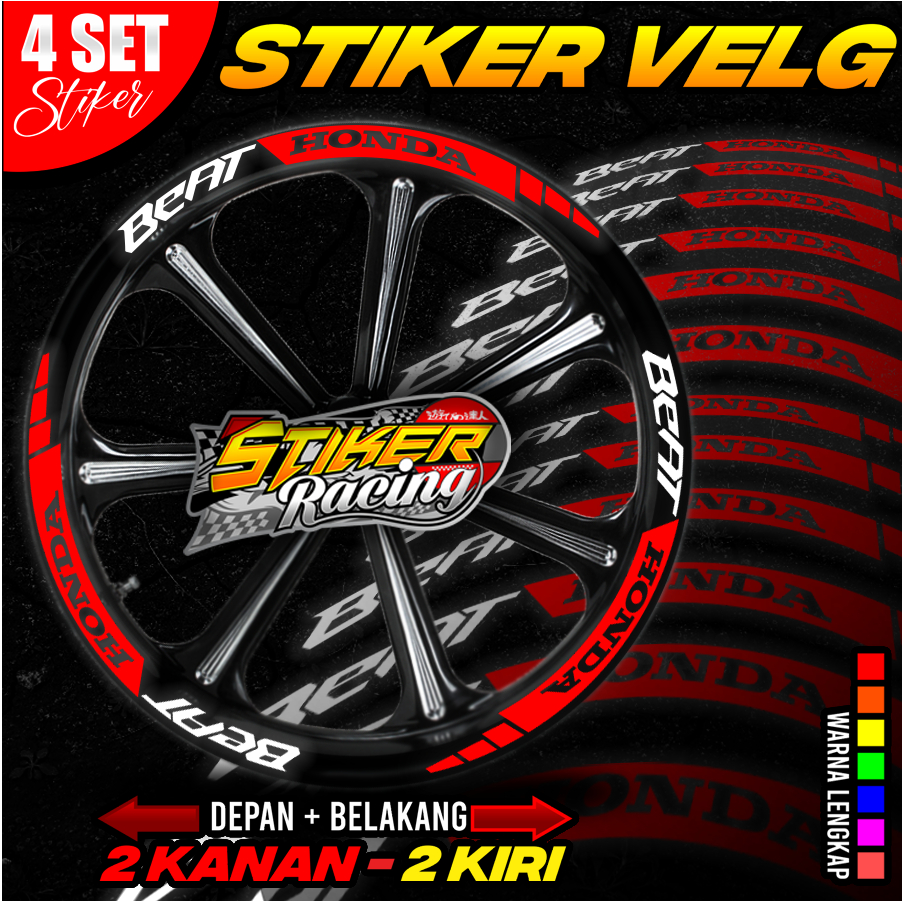 Jual Stiker Velg Sticker Velk Stiker Cutting Velk K Honda Beat Fi