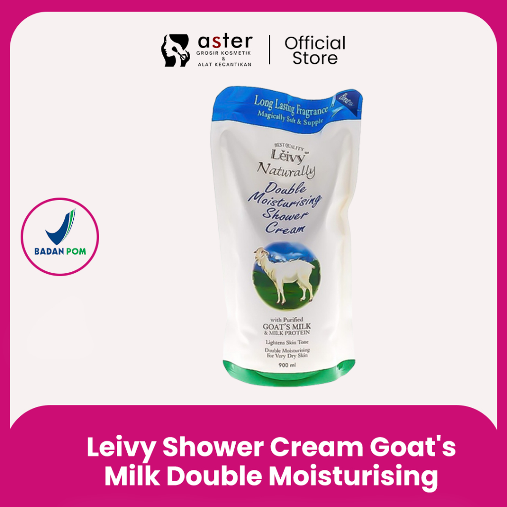 Jual Aster Kosmetik Leivy Shower Cream Goat S Milk Double