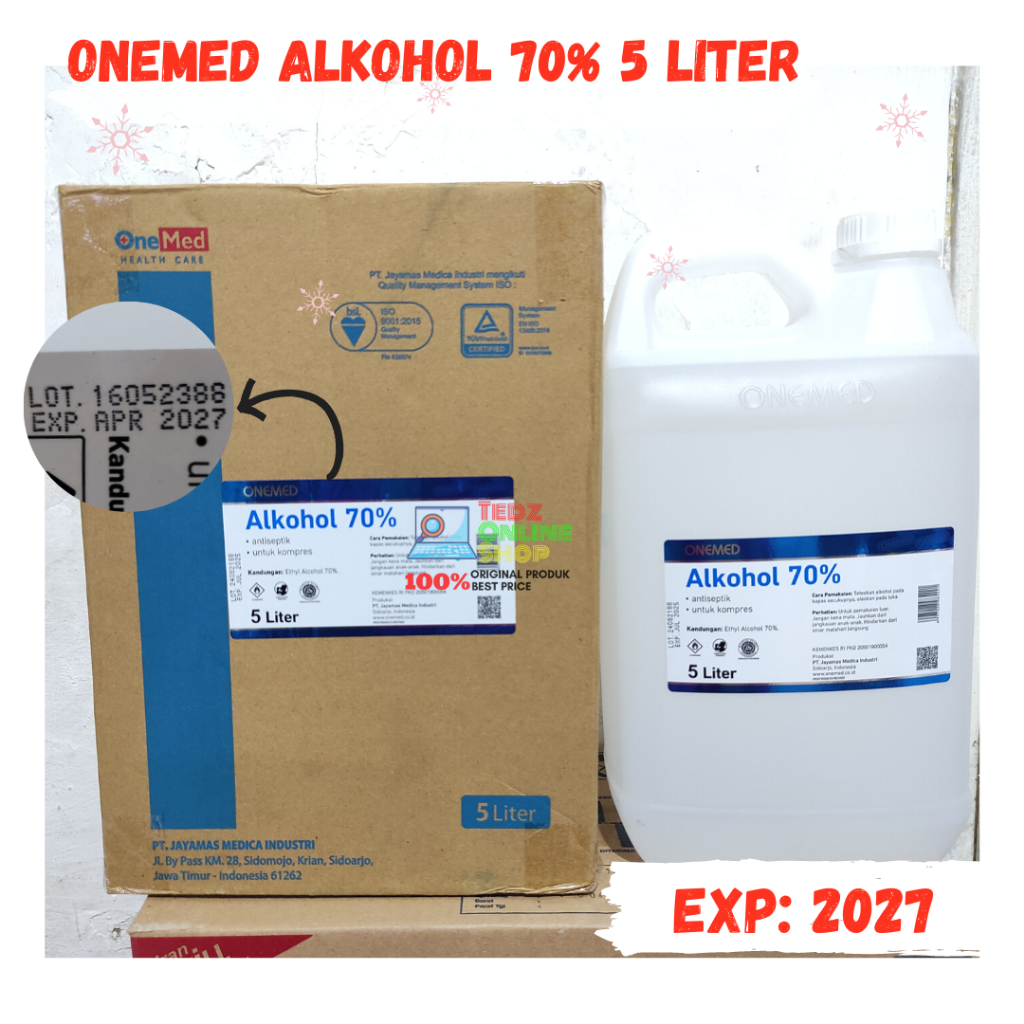 Jual Onemed Alkohol 70 5 Liter Shopee Indonesia