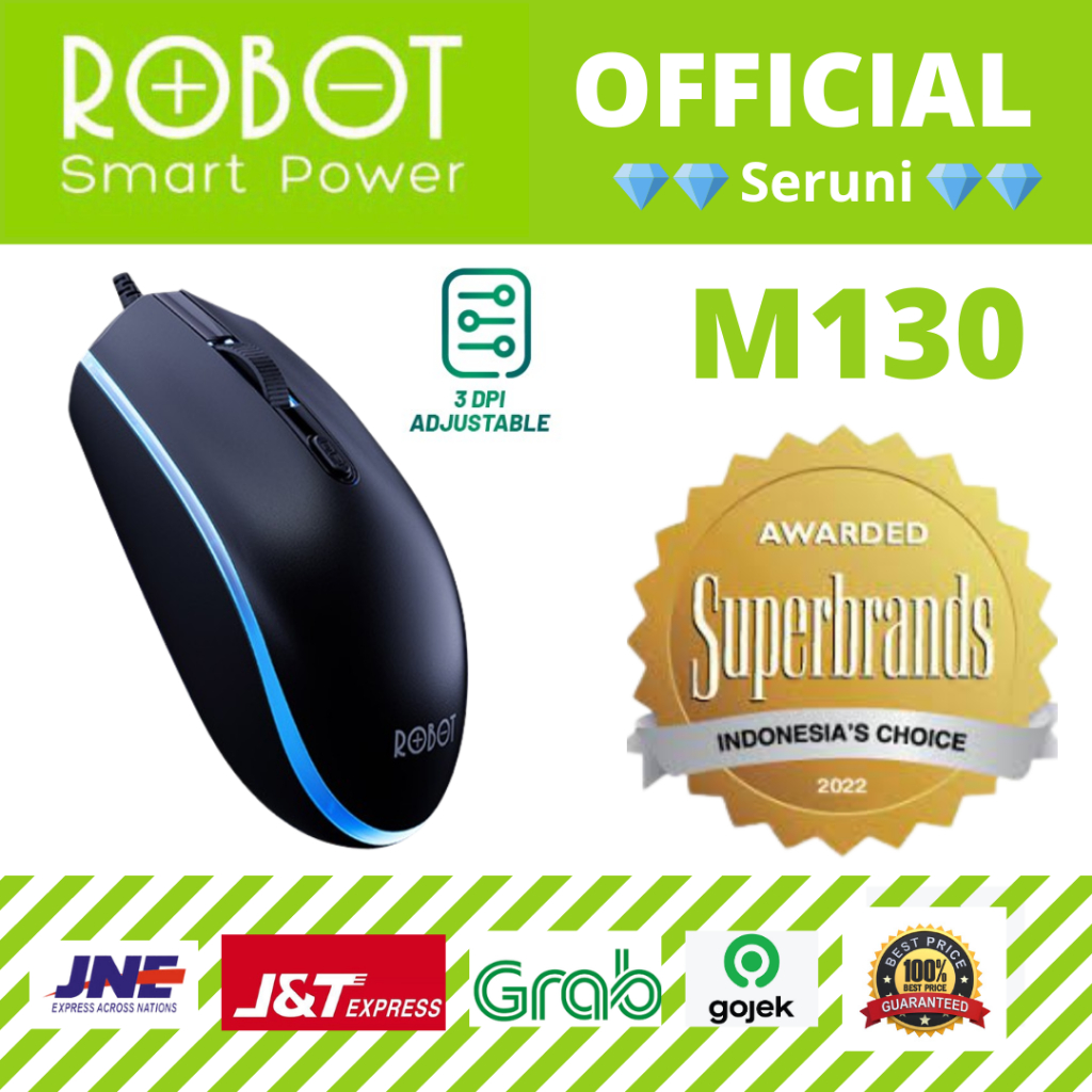 Jual Seruni Robot Mouse Wired M Colorful Led Kecepatan Dpi