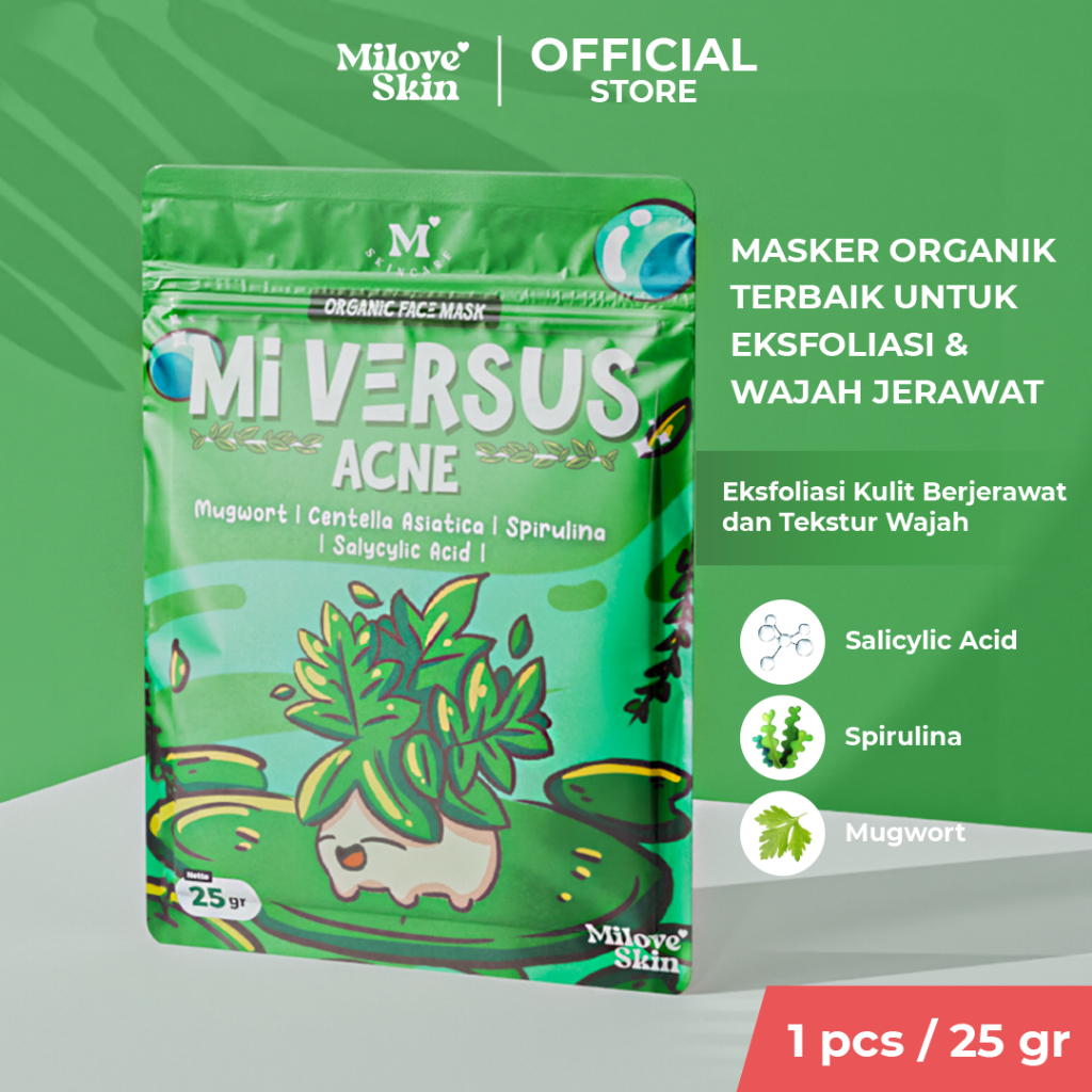 Jual Milove Skin Mi Versus Acne Masker Wajah Organik Solusi Jerawat