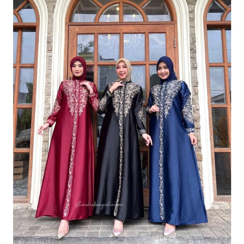 Jual Gamis Kristal Original Bordir Gamis Wanita Muslimah Gamis Bordir