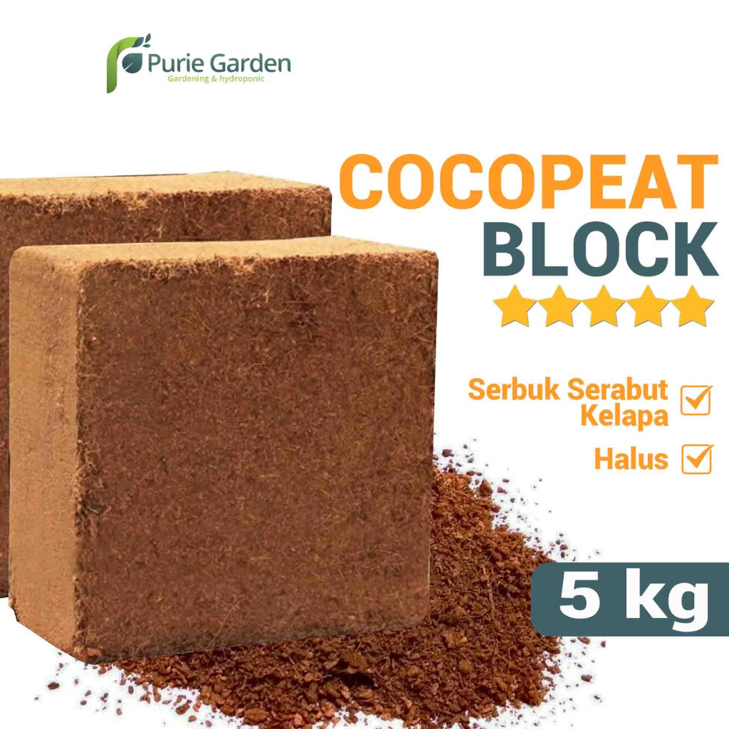 Jual Media Tanam Cocopeat Block Sabut Kelapa Halus Kg Mengembang Pg