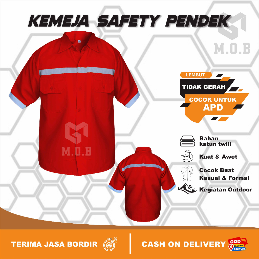 Jual Atasan Kerja Lengan Pendek Kemeja Safety Pendek Wearpack