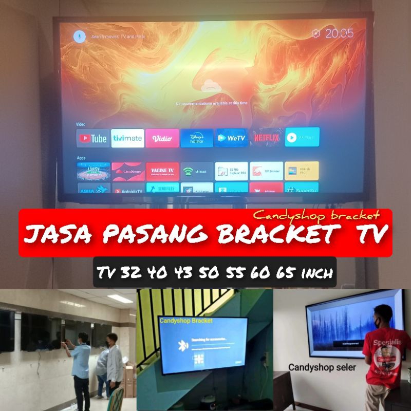 Jual Jasa Pasang Bracket Tv Inch Shopee Indonesia