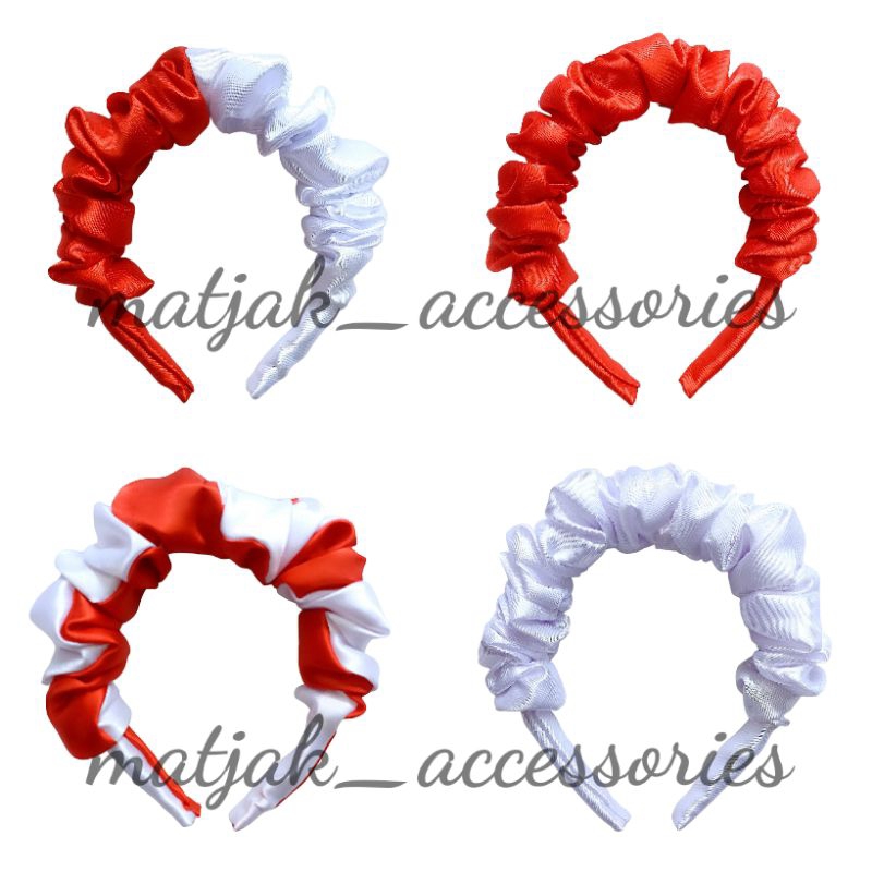 Jual Bando Bendera Merah Putih Indonesia Scrunchie Atribut Perlengkapan