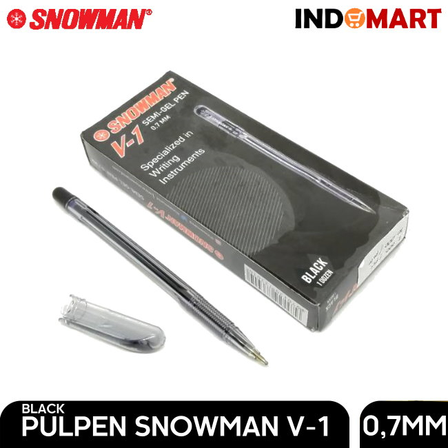 Jual Pulpen Snowman V1 Hitam 0 7mm Shopee Indonesia