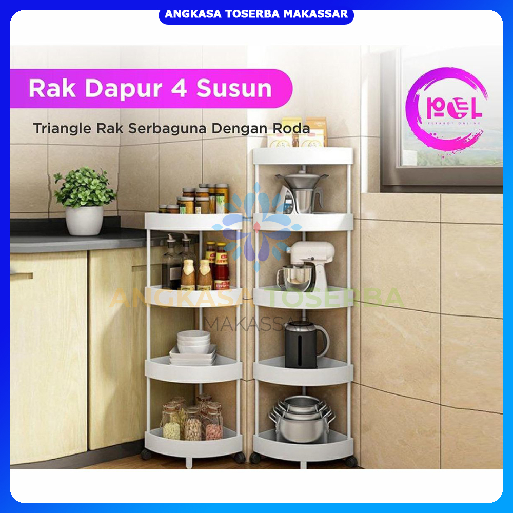 Jual Rak SUSUN Rak DAPUR Rak Sudut SEGITIGA YIYI Troli Pakaian Kamar